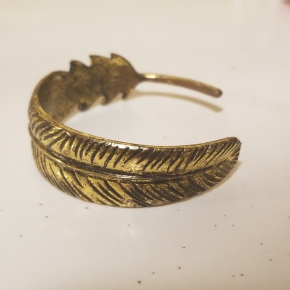❗SOLD❗Feather Cuff Bracelet - Picture 2 of 3